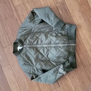 Green bomber jacket